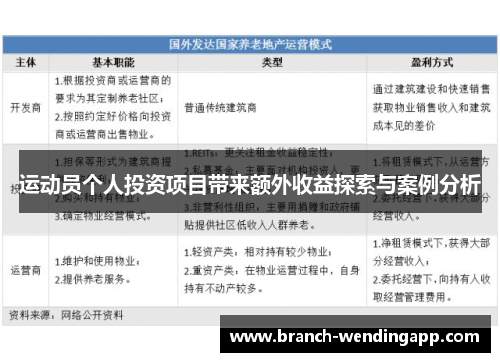 运动员个人投资项目带来额外收益探索与案例分析