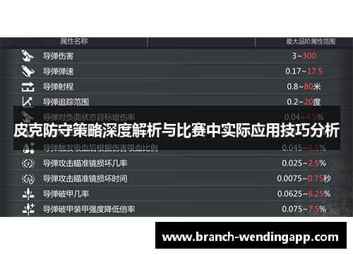皮克防守策略深度解析与比赛中实际应用技巧分析