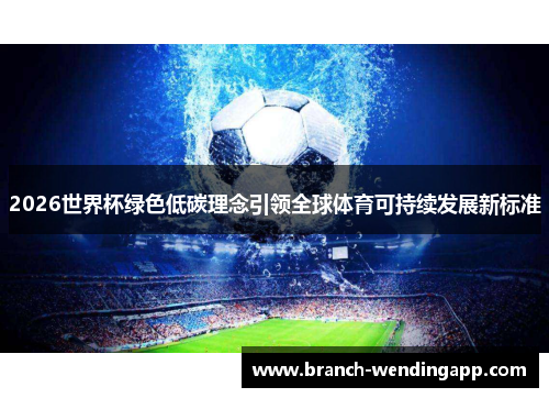 2026世界杯绿色低碳理念引领全球体育可持续发展新标准