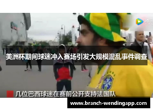 美洲杯期间球迷冲入赛场引发大规模混乱事件调查